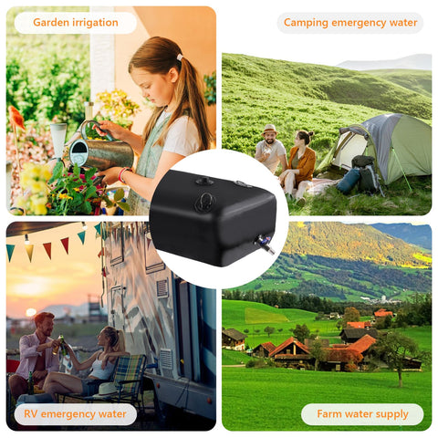 Rodelna water bladder emergency storage for off-grid or drought situations.