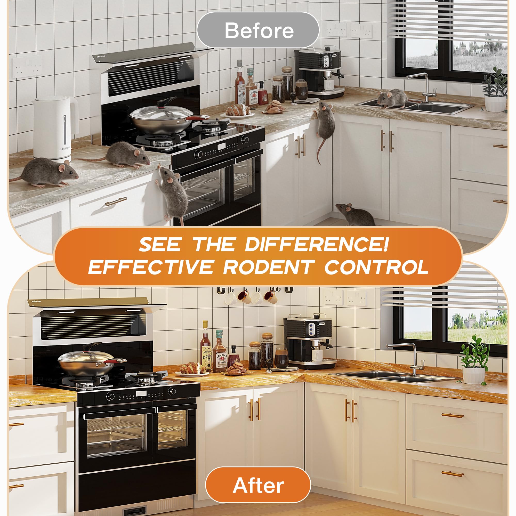 Rodent Deterrent coverage reaches up to 120 square feet per pouch.