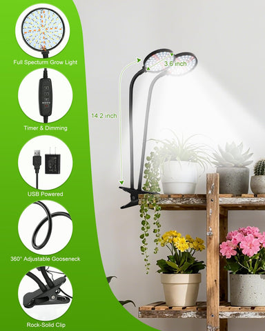 RODINTO Grow Lights timer with memory enables hands-free daily light cycles.