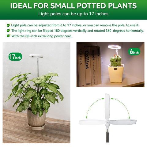 RODINTO light fixture is height adjustable from seven to seventeen inches