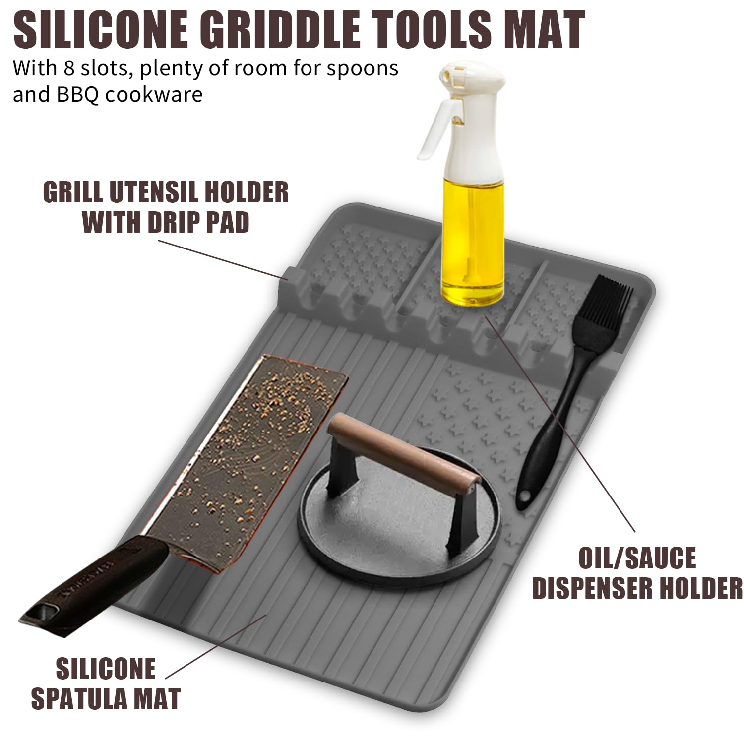 Rodnsurw drip pad with raised edge catches grease and drips.