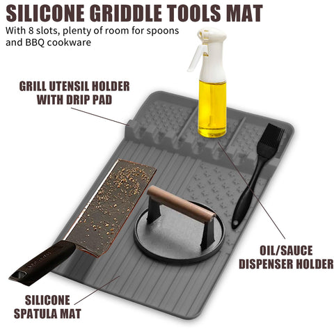 Rodnsurw drip pad with raised edge catches grease and drips.