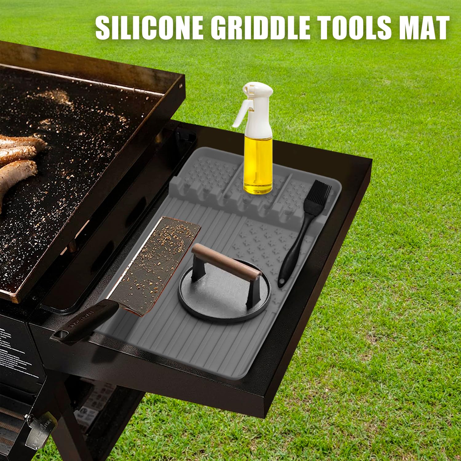 Rodnsurw silicone mat being wiped clean after use.