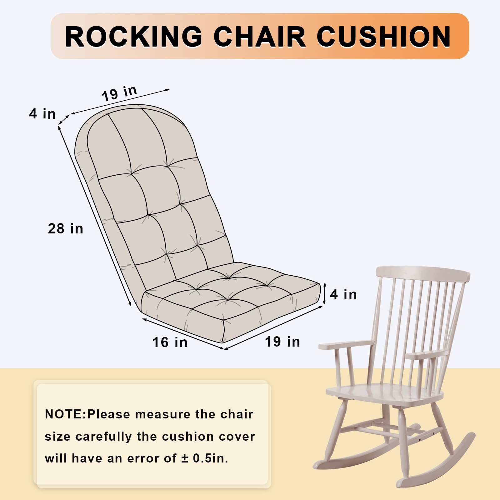 ROFIEJOX tufted cushion adds subtle elegance to nursery glider.