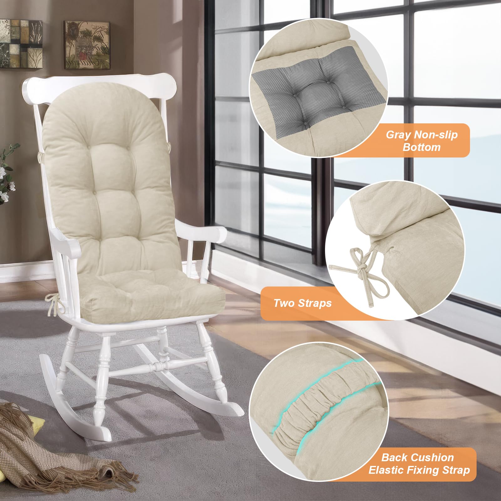 ROFIEJOX high-density foam maintains shape for long comfort.