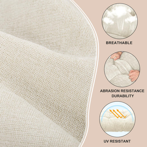 ROFIEJOX cushion with non-slip bottom stays securely in place.
