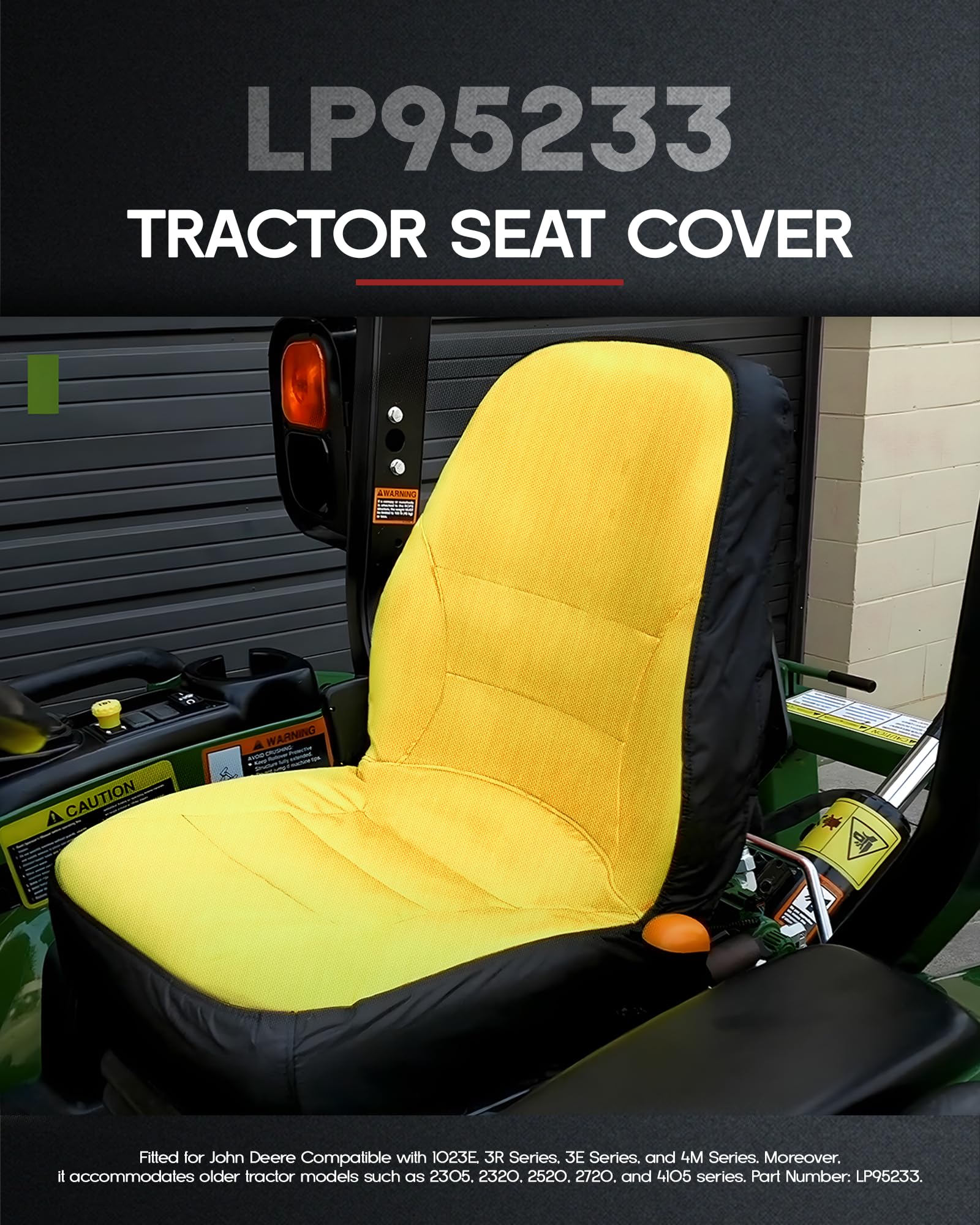 Rogierra LP95233 seat cover back view highlighting the secure elastic fit.