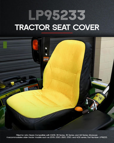 Rogierra LP95233 seat cover back view highlighting the secure elastic fit.