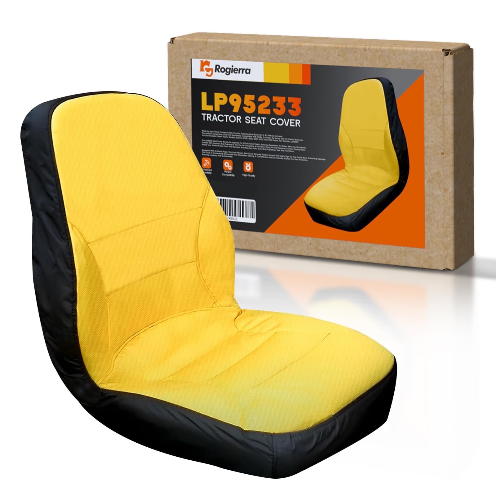 Rogierra LP95233 seat cover front view showing Oxford fabric protection.