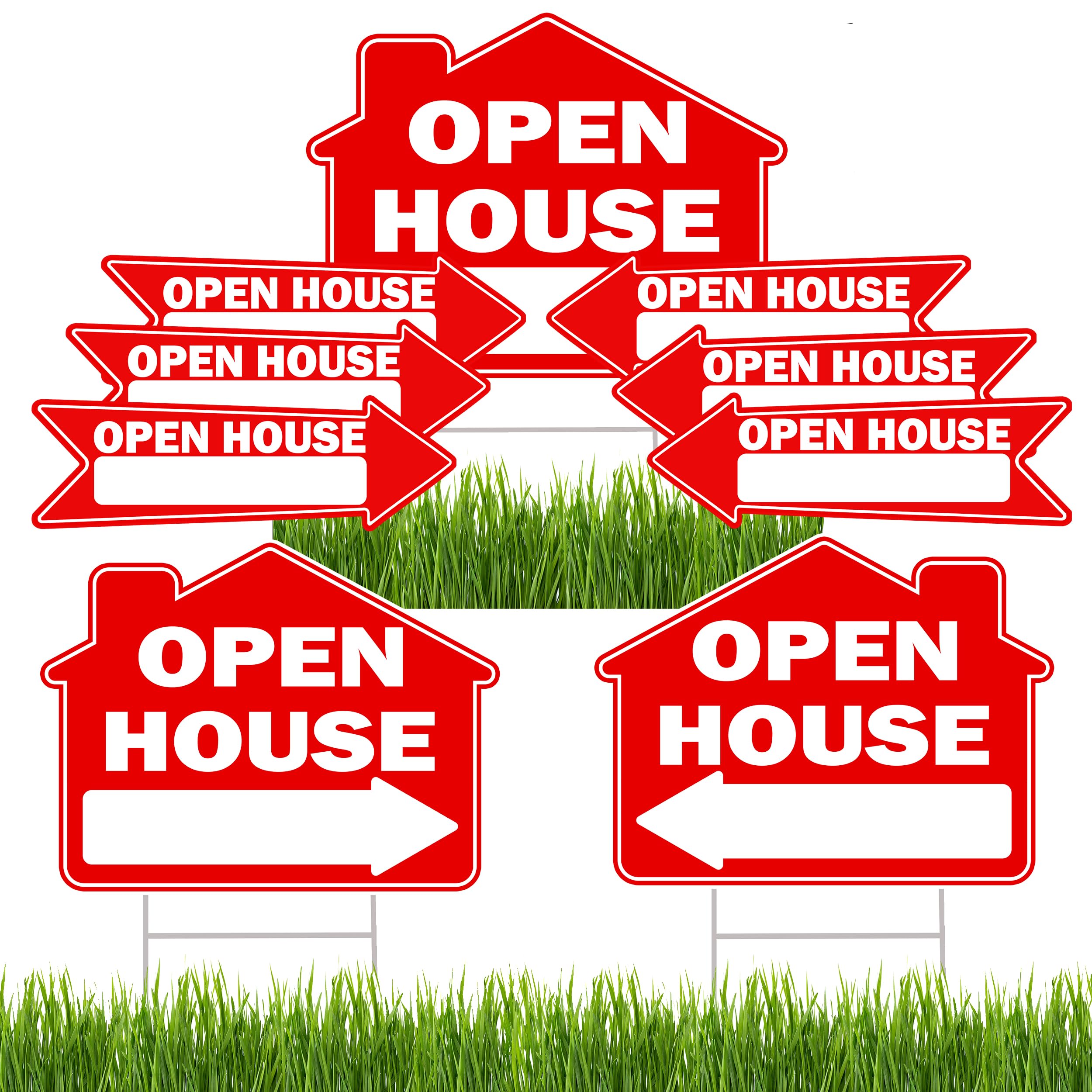 Rogue River Tactical open-house sign set with three pieces in bold colors.