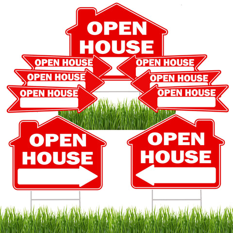 Rogue River Tactical open-house sign set with three pieces in bold colors.