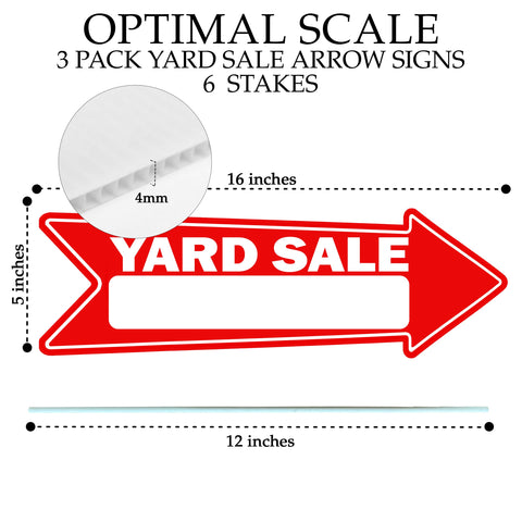 Rogue River Tactical yard sale arrow sign back view showing double-sided print