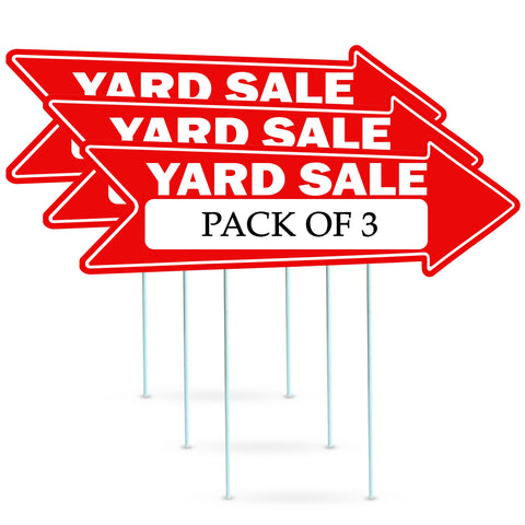 Rogue River Tactical yard sale arrow sign 16x5 front view boosts visibility for shoppers