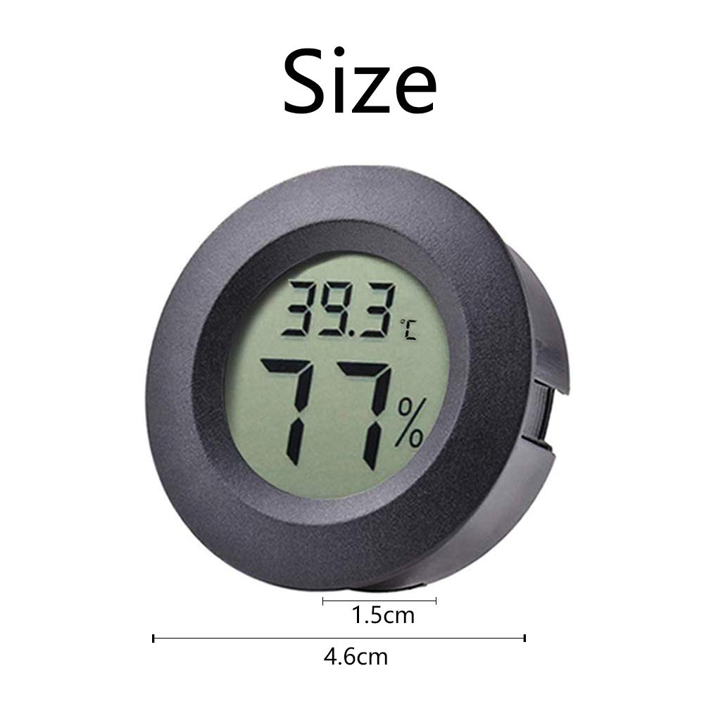 Rojuna compact hygrometer ideal for greenhouse and humidifier setups.