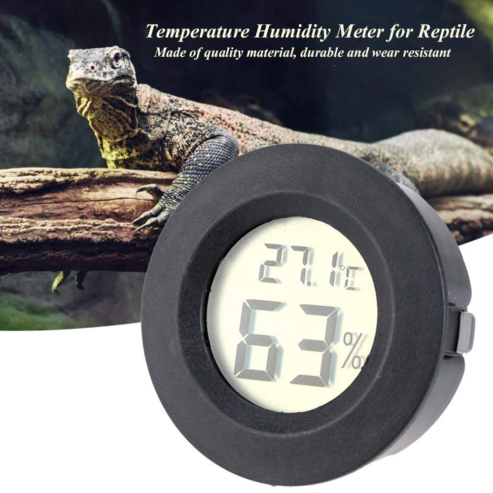 Rojuna hygrometer CF switch hole enables Fahrenheit/Celsius toggle.