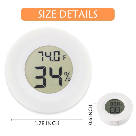 Rojuna round hygrometer ideal for greenhouse or reptile enclosures.