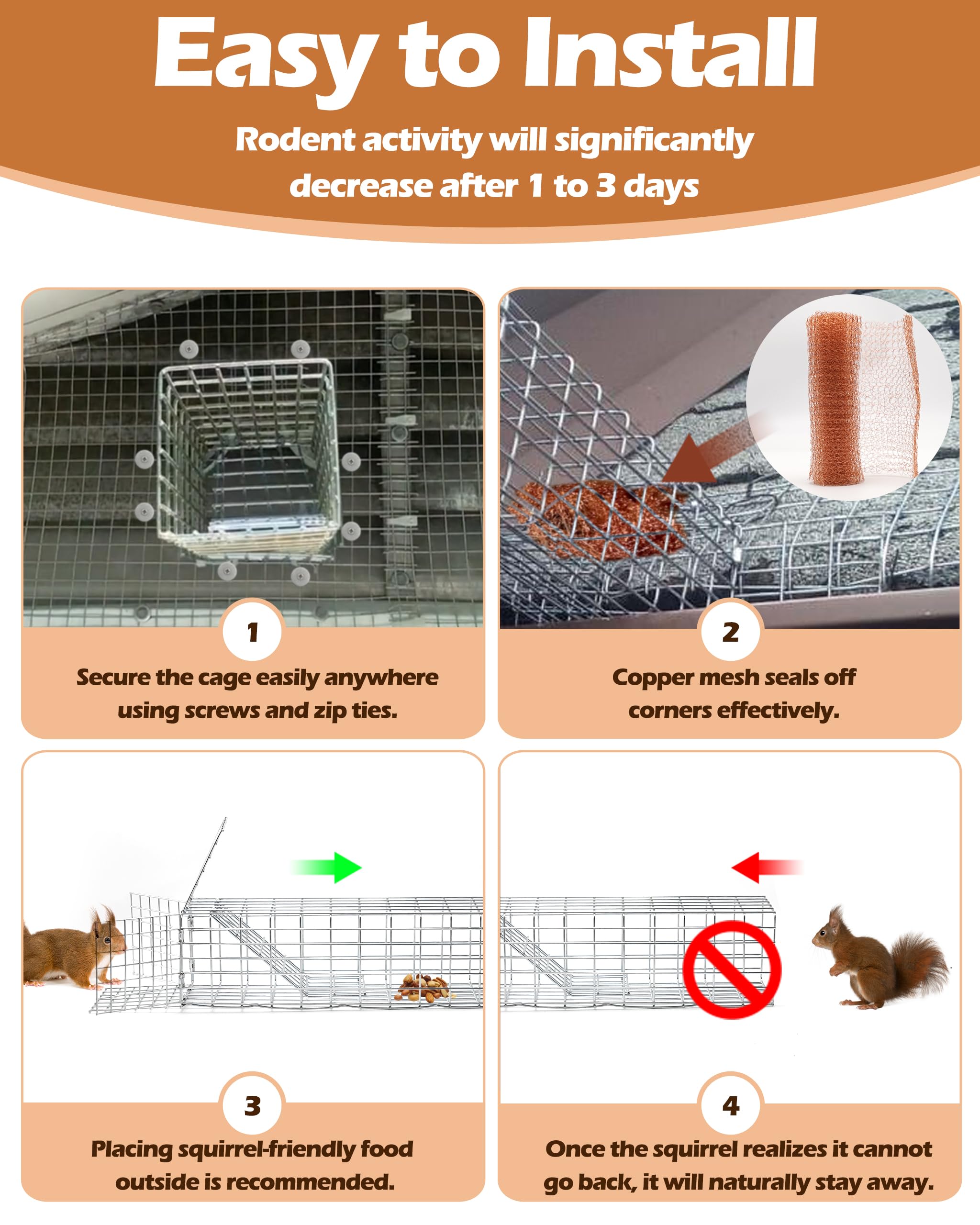 Rokkuon copper mesh seal roll used to seal gaps around excluder