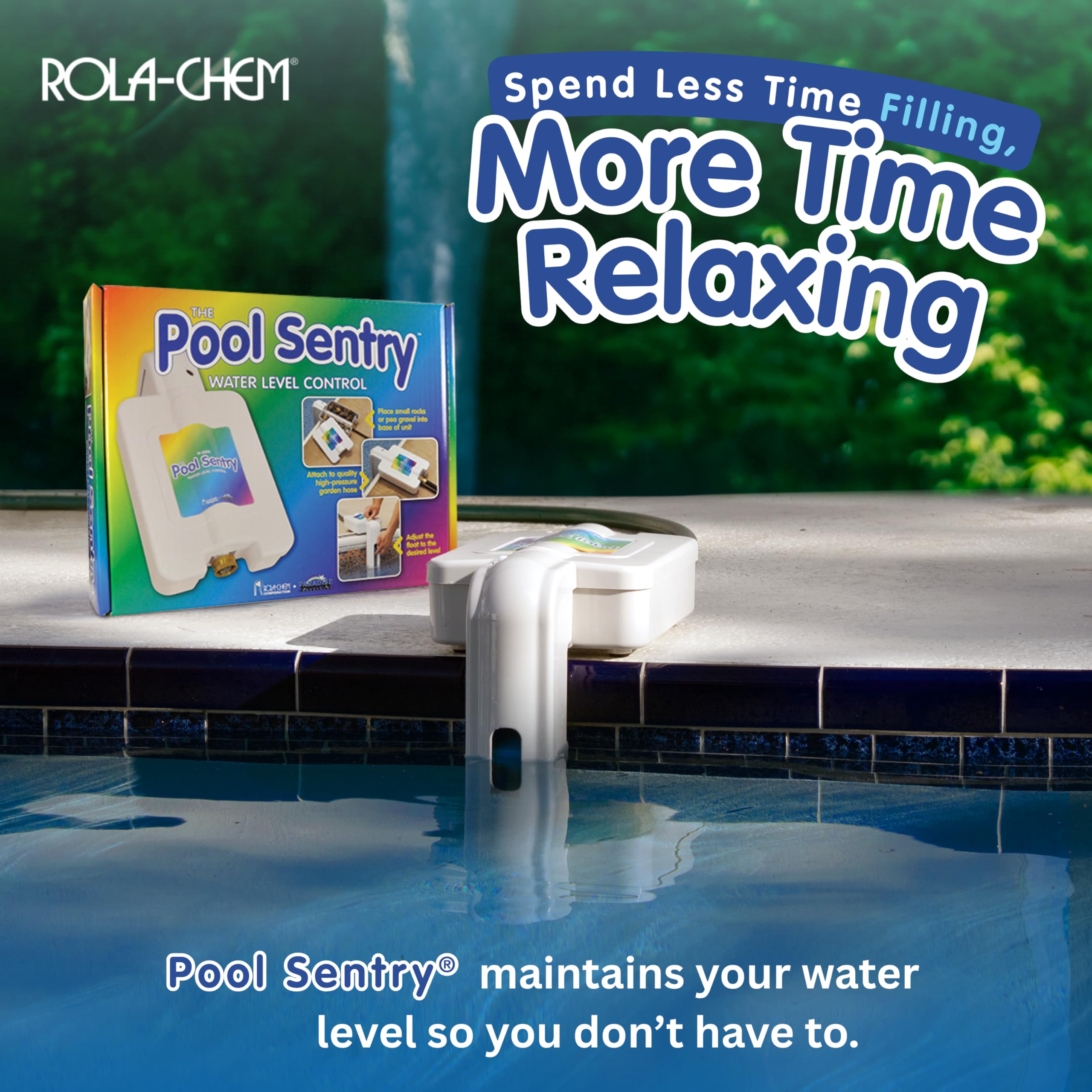 Rola-Chem Pool Sentry M-3000 adjustable float valve for precise water management