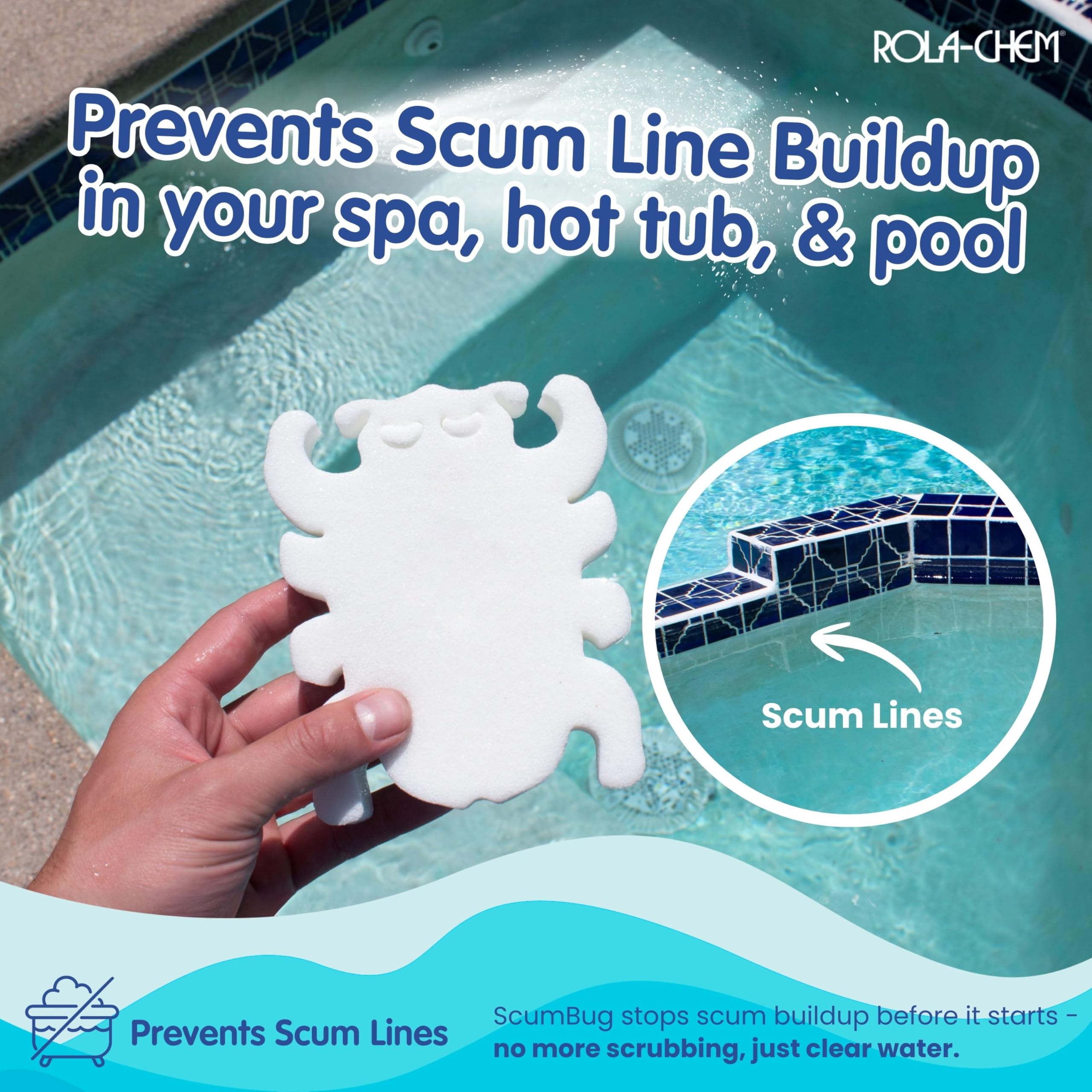 Rola-Chem Scumbug is durable and reusable for spa care.