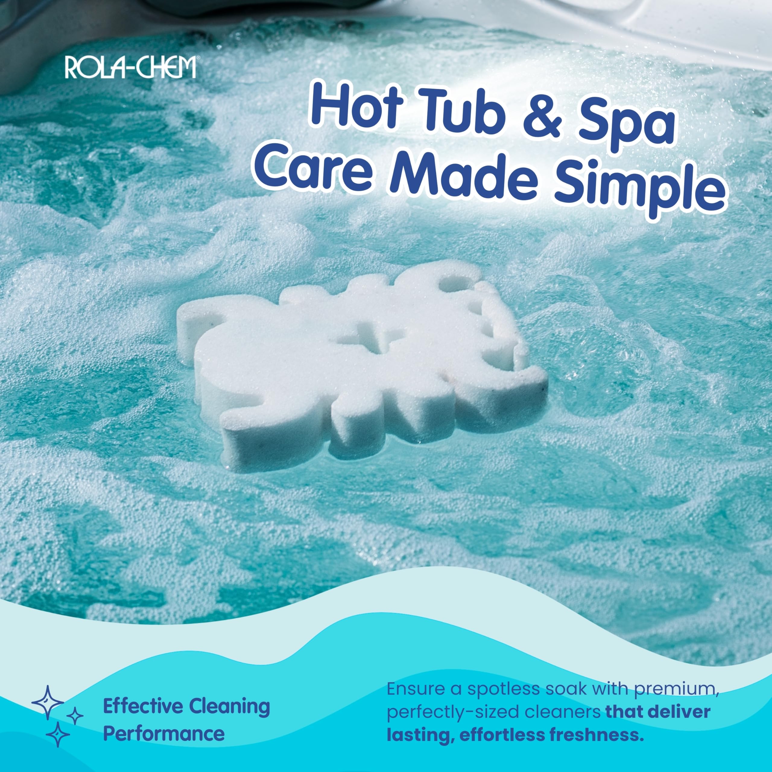 Rola-Chem Scumbug+ reusable sponge for easy spa cleaning.