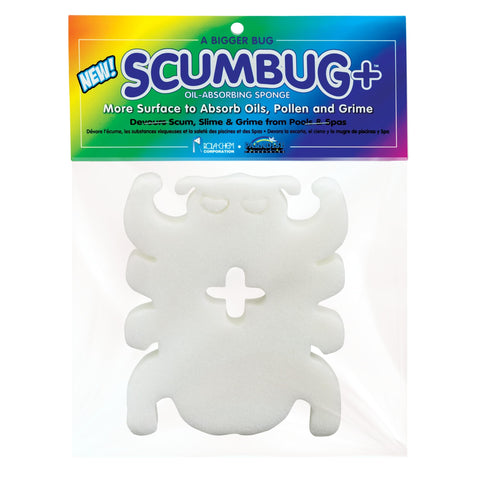 Rola-Chem Scumbug+ floating hot tub absorber traps oils for cleaner water.