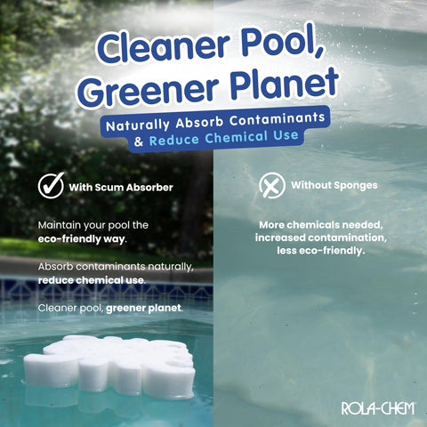 Rola-Chem Scumbug+ keeps pool water crystal clear.