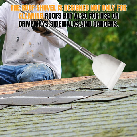 ROLKAR ice-snow shovel clears thick ice on driveways efficiently.