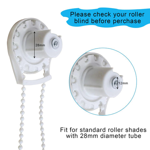 Transparent handle for smooth operation and clean look on blinds.