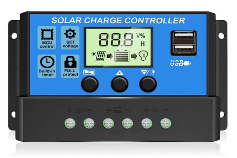 Rolokit 30A PWM controller with LCD display for easy monitoring.