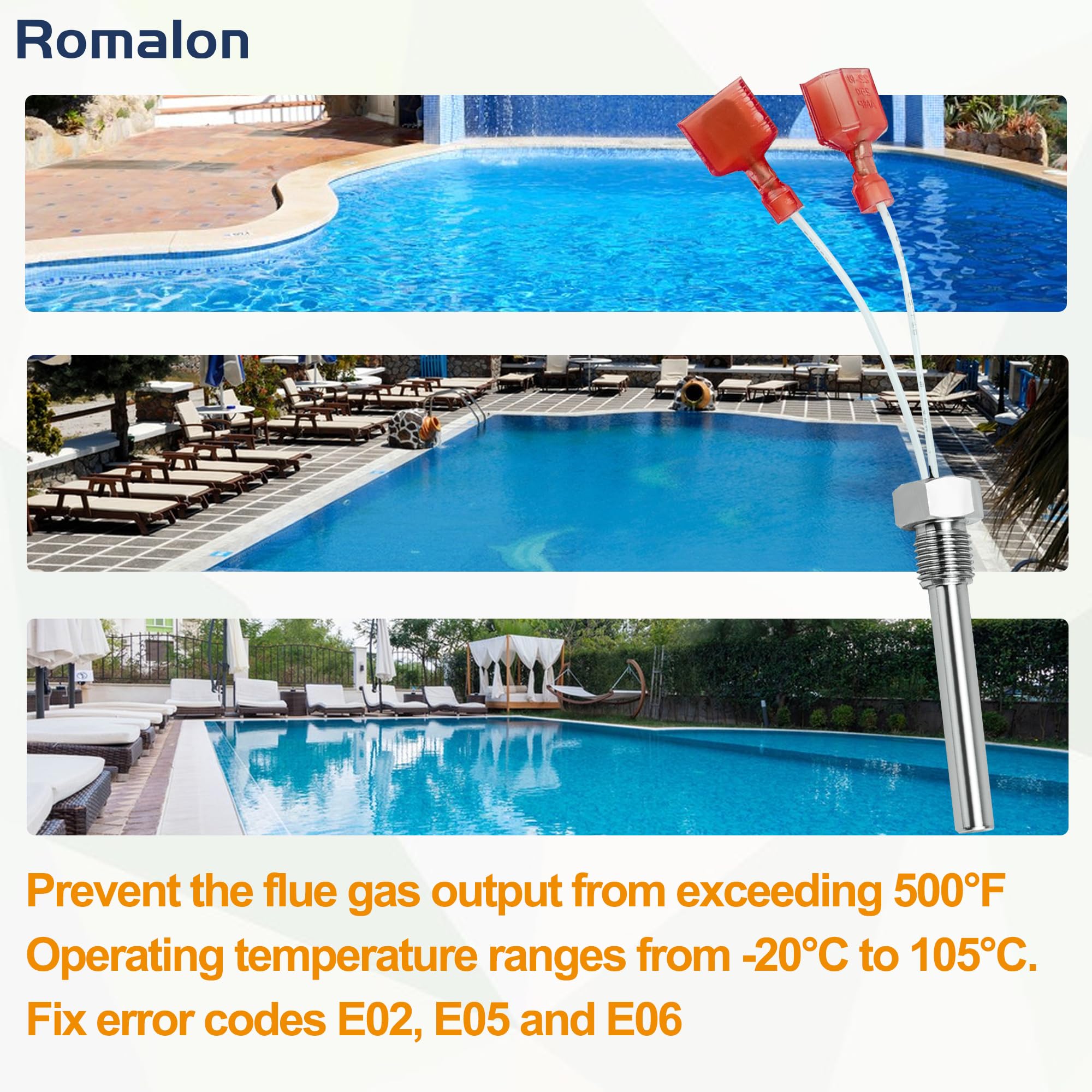 Romalon 42002-0024s stainless steel body resists rust and wear.
