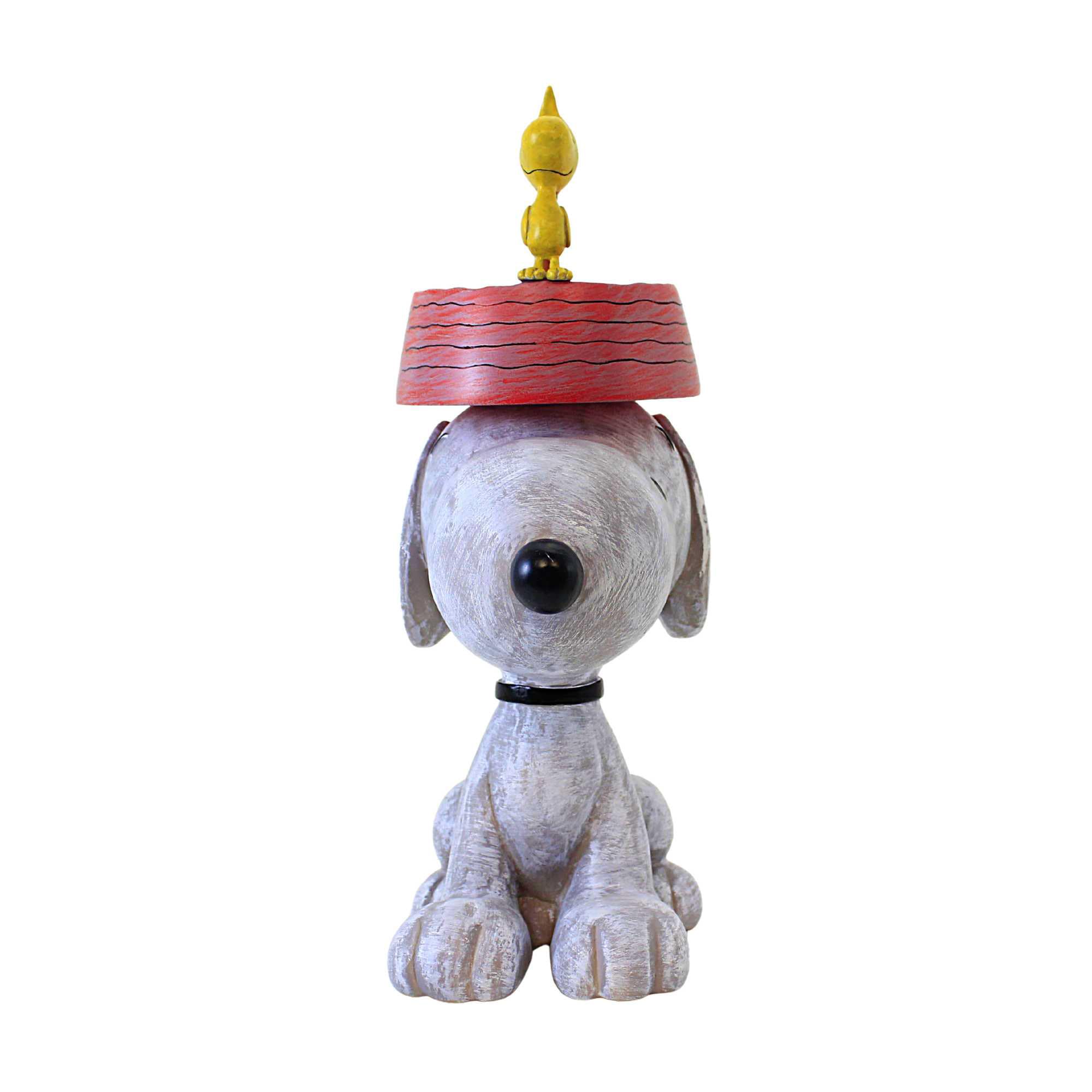 Durable Roman Snoopy garden feeder, ideal for porch and yard displays.