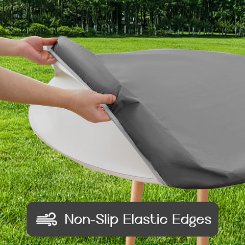 Flannel-backed waterproof vinyl tablecloth for stain resistance and gentle protection