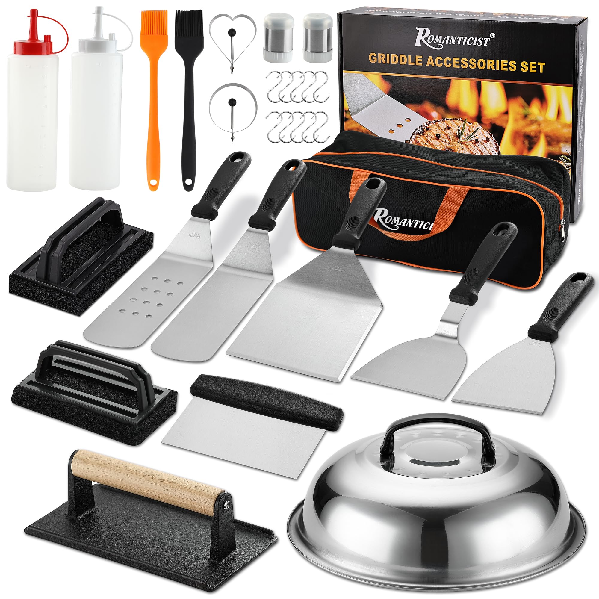 ROMANTICIST 29pcs griddle set main photo for versatile indoor and outdoor cooking adventures