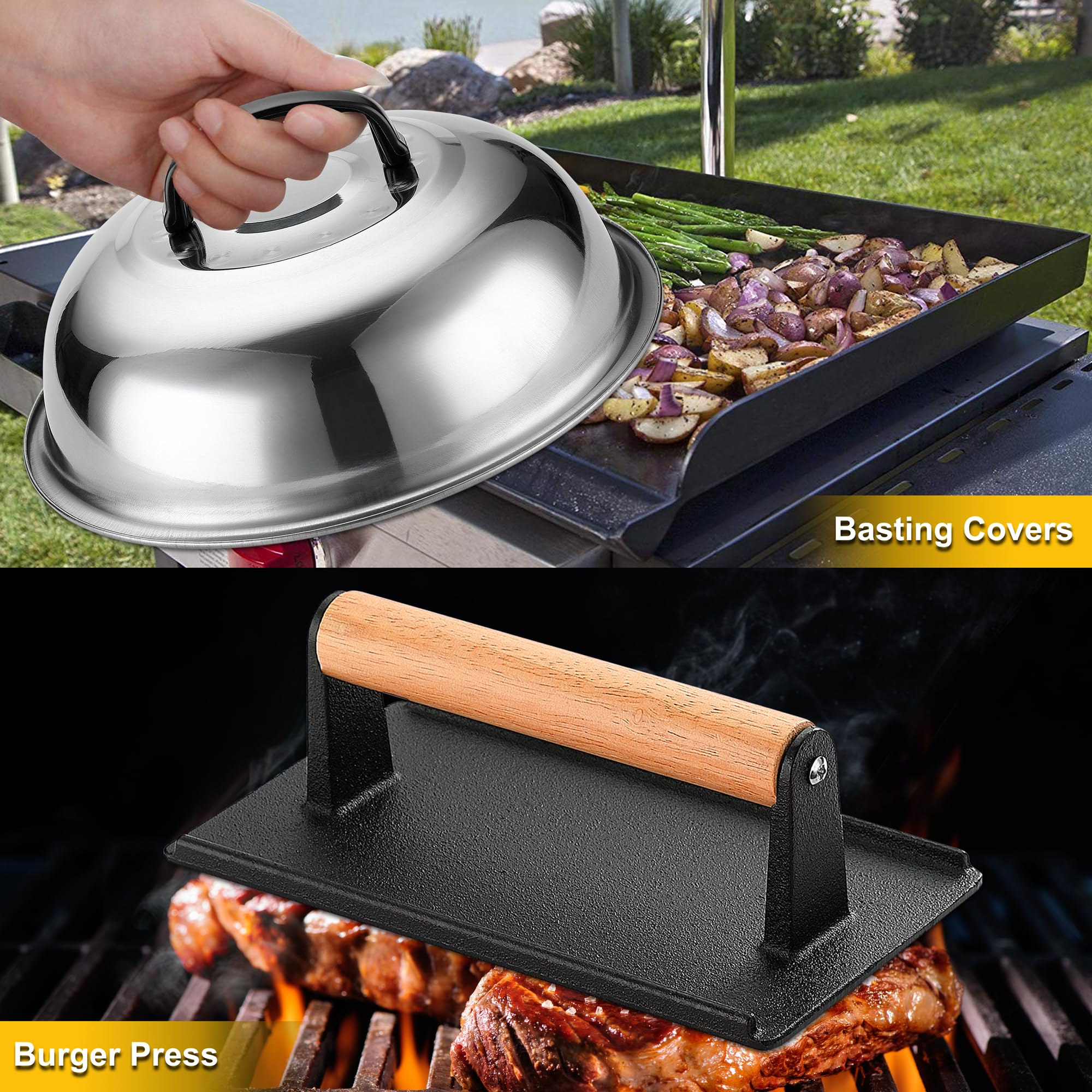 ROMANTICIST bevel flipper griddle tool for delicate food handling