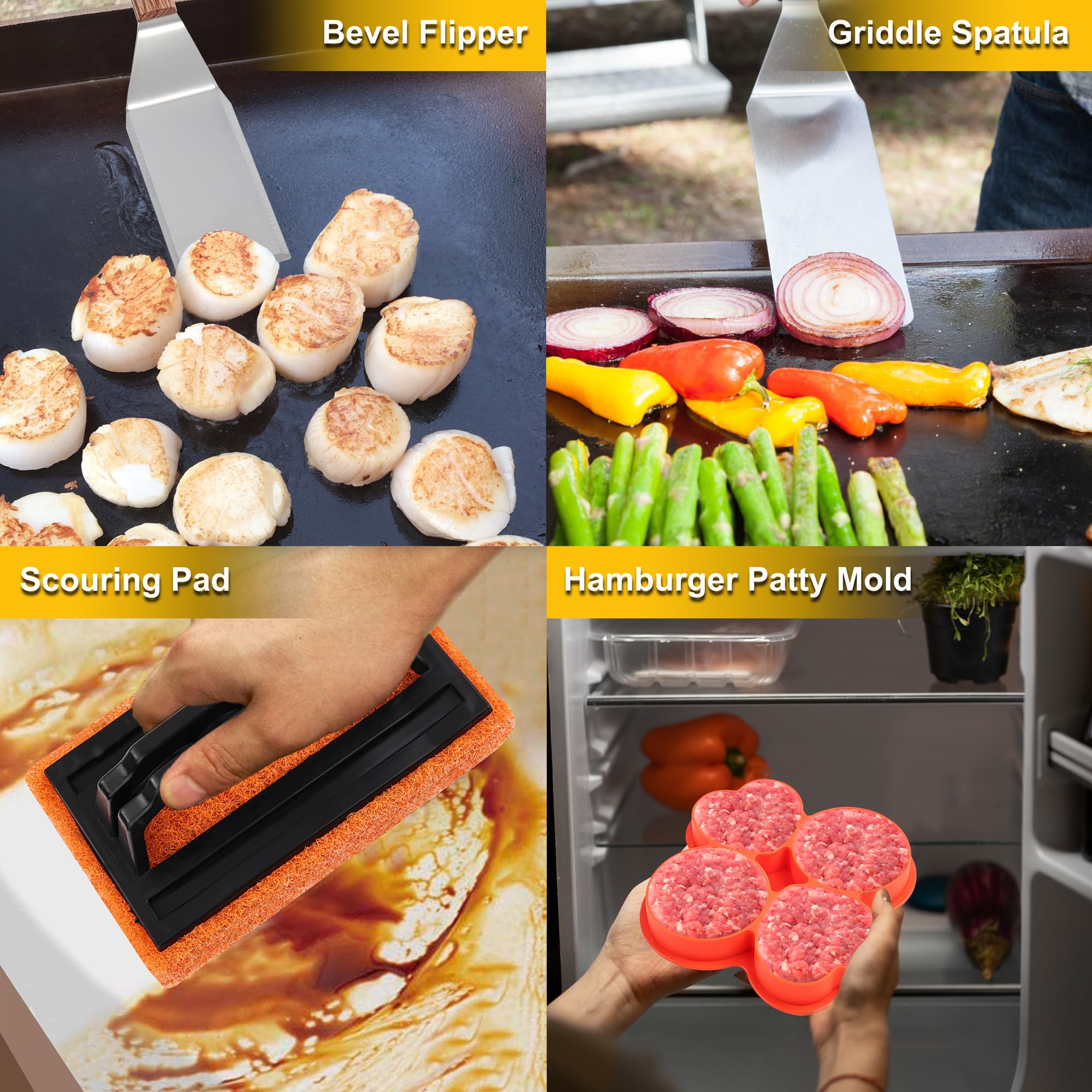 ROMANTICIST bristle-free scraper ensures quick clean-up after cooking