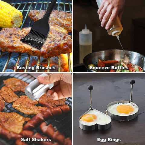 ROMANTICIST cleaning tools like scouring pad and scraper streamline post-cook cleanup
