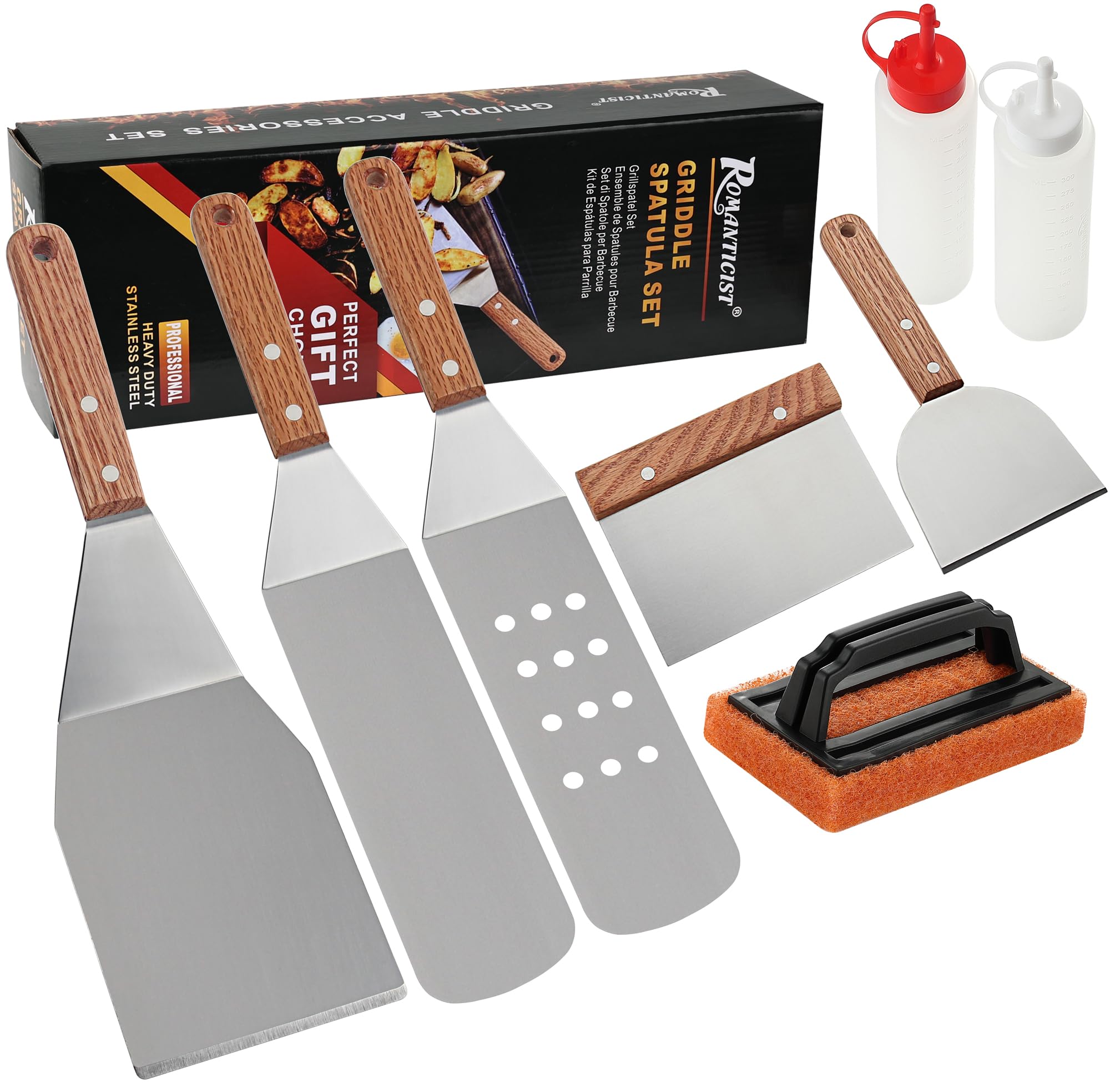 ROMANTICIST griddle-tools set with spatulas for precise flipping and control