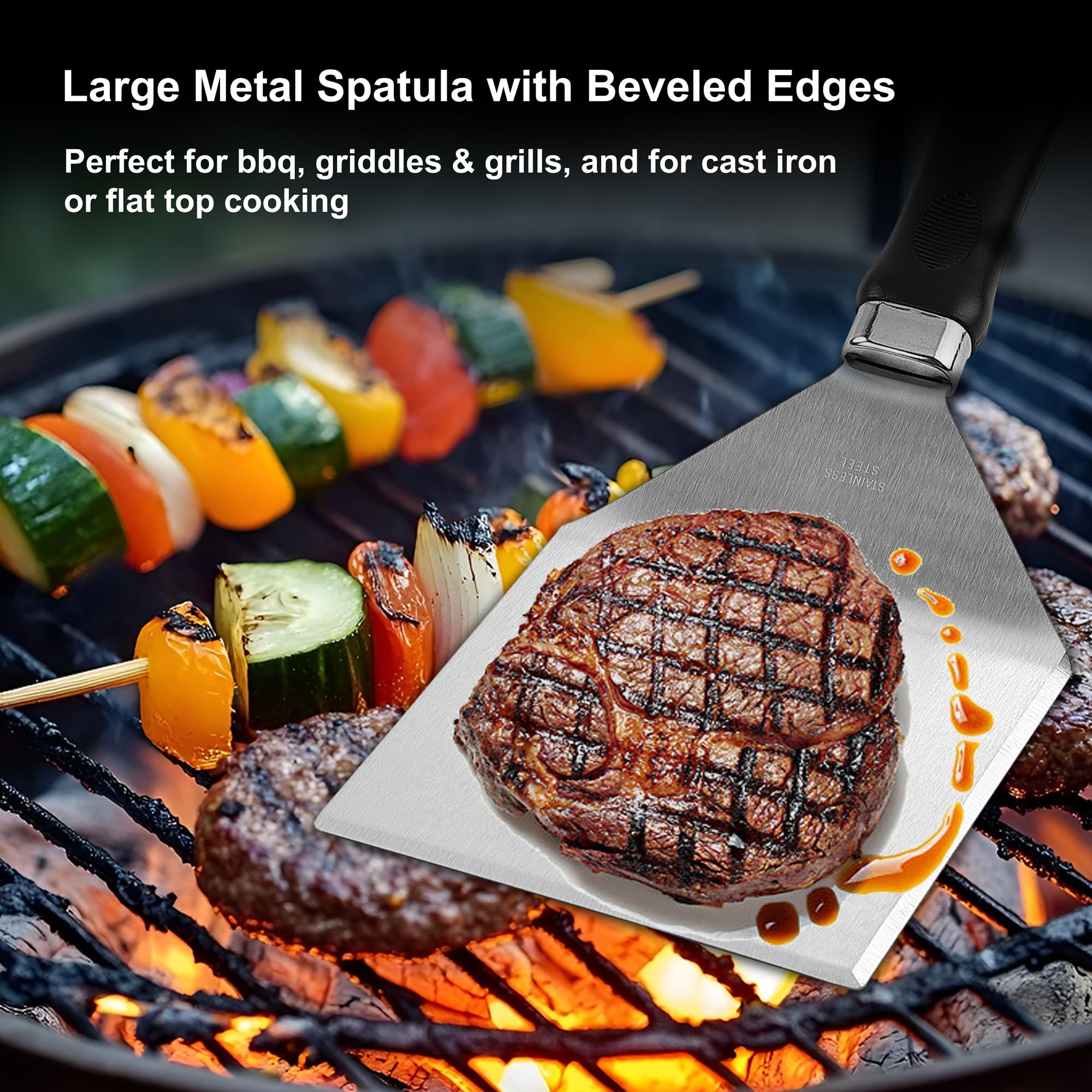 ROMANTICIST grill master set offers all-in-one support for large cuts.
