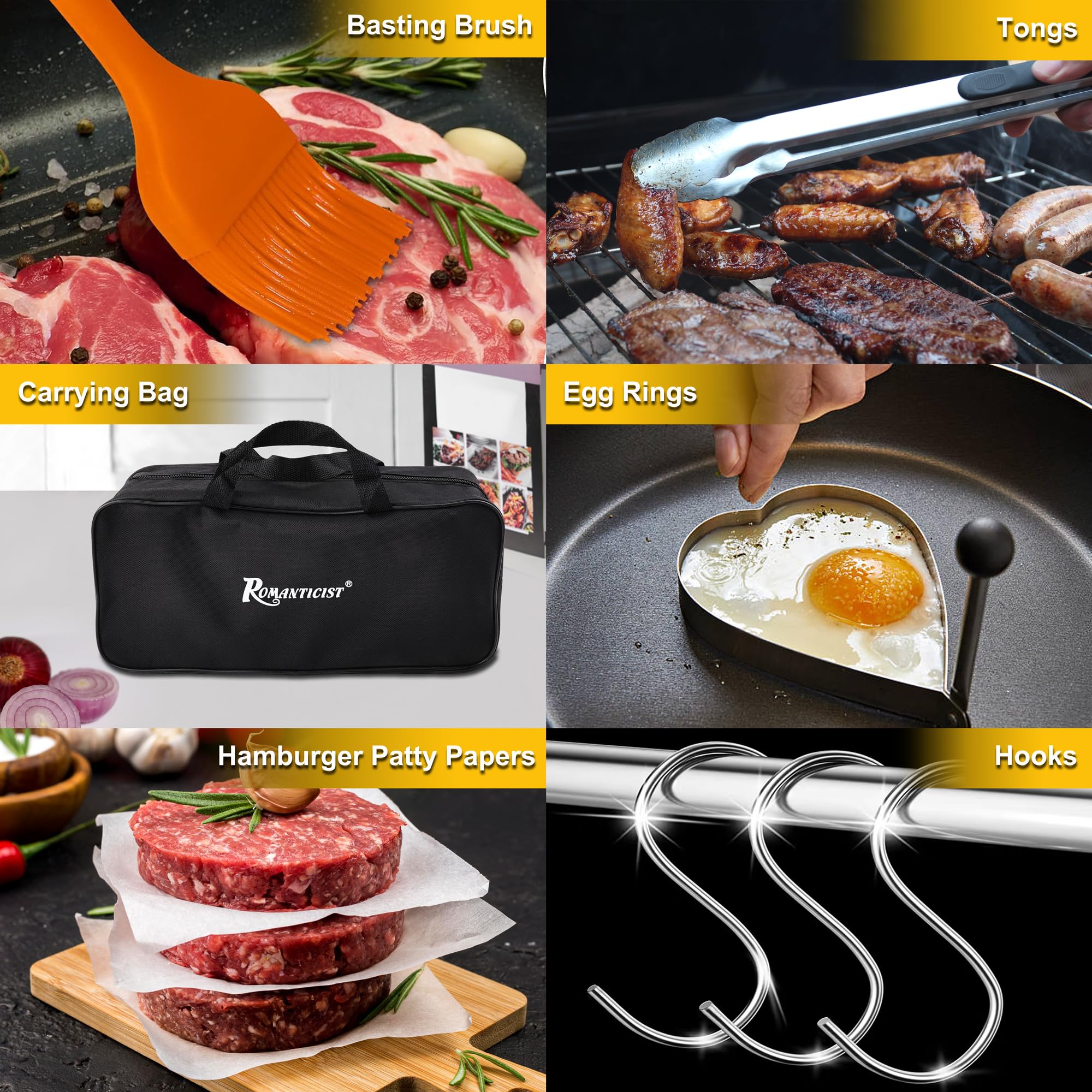 ROMANTICIST hamburger patty mold and papers for uniform burgers