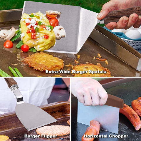 ROMANTICIST slant edge scraper precise cleaning of grill grooves after cooking