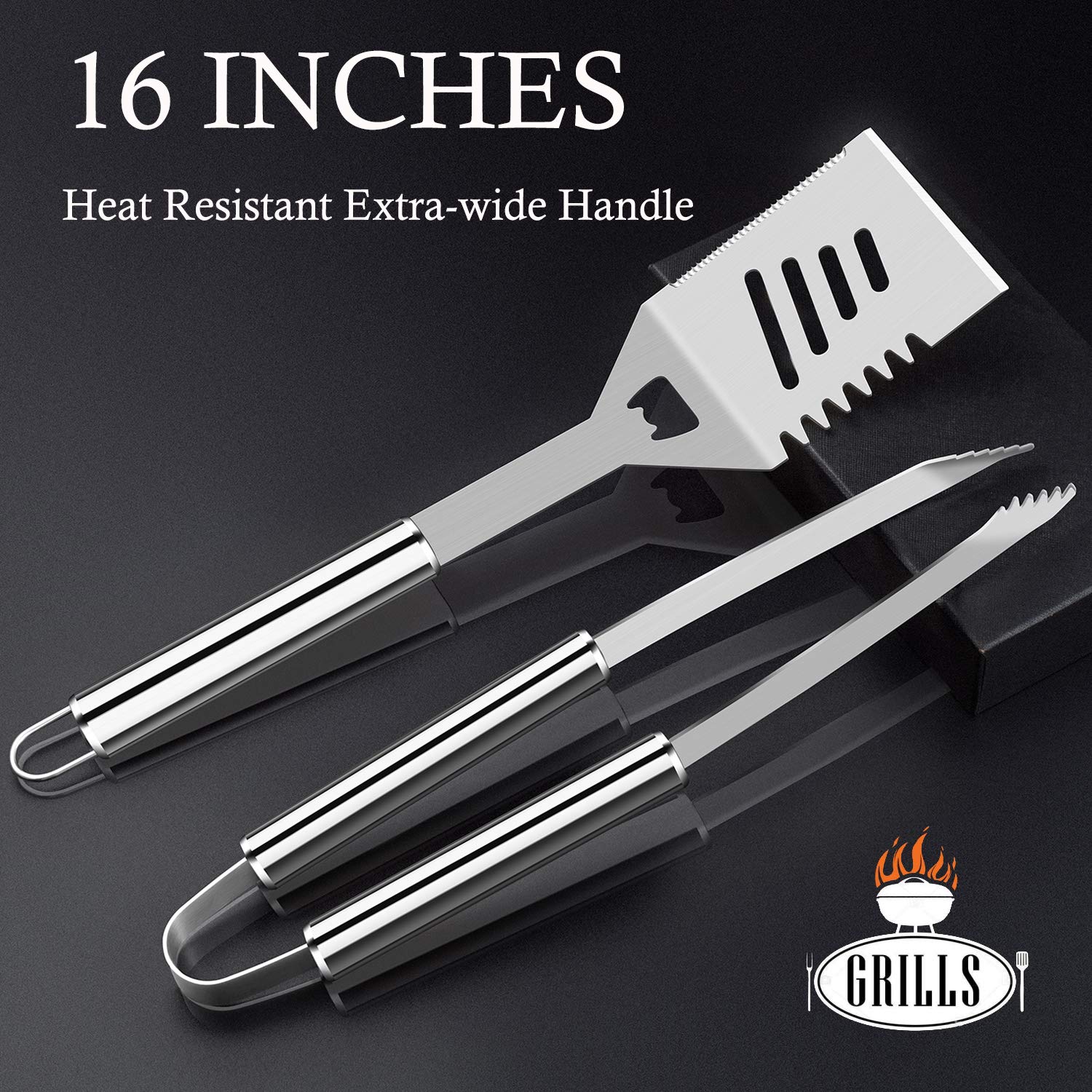 ROMANTICIST slotted spatula for precise flipping during grilling