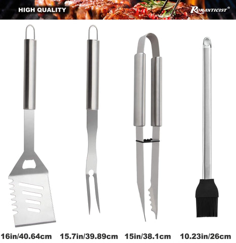 ROMANTICIST spatula and tongs — essential stainless tools for precise flipping and serving.
