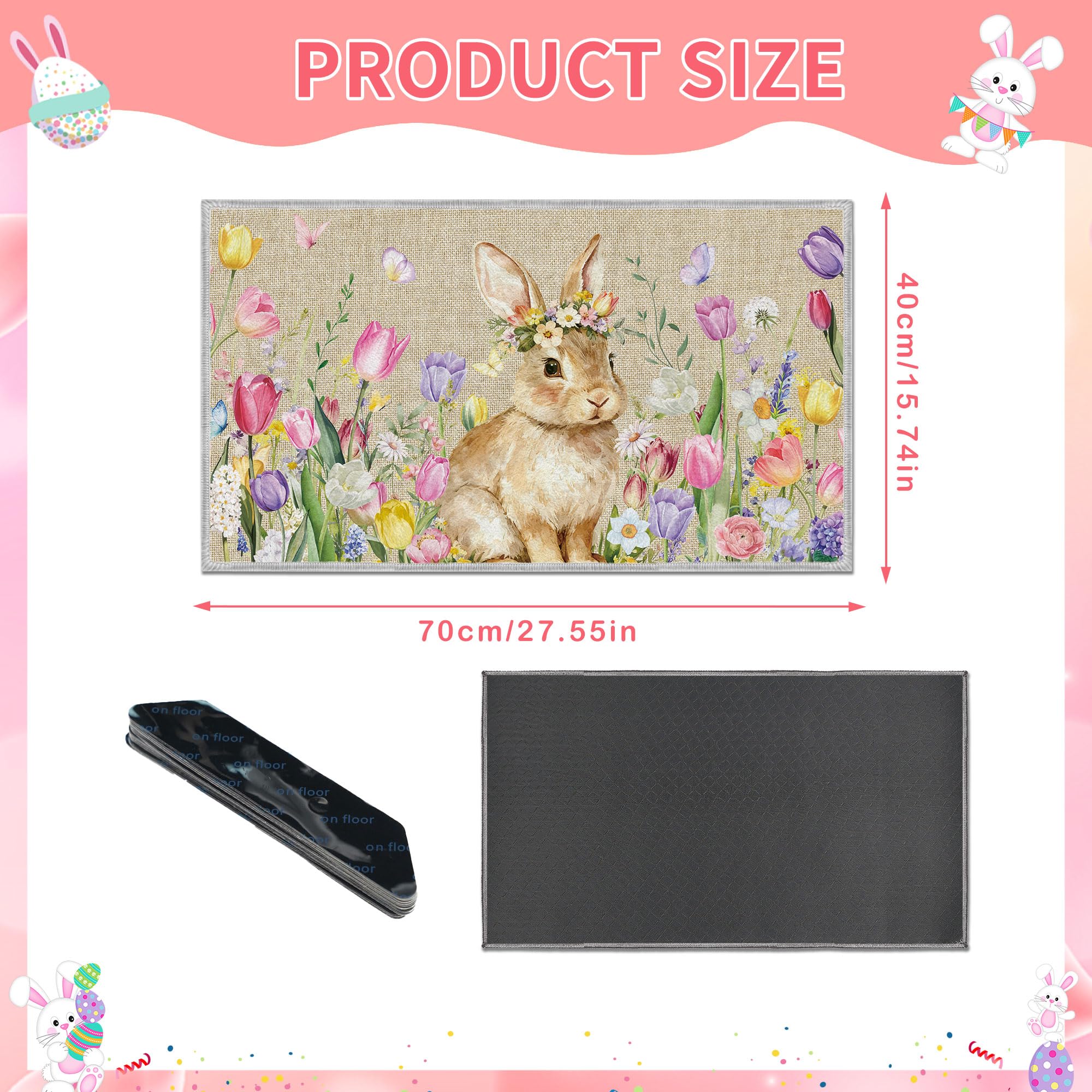 Romart door mat features corner grip - steadier placement for busy entryways