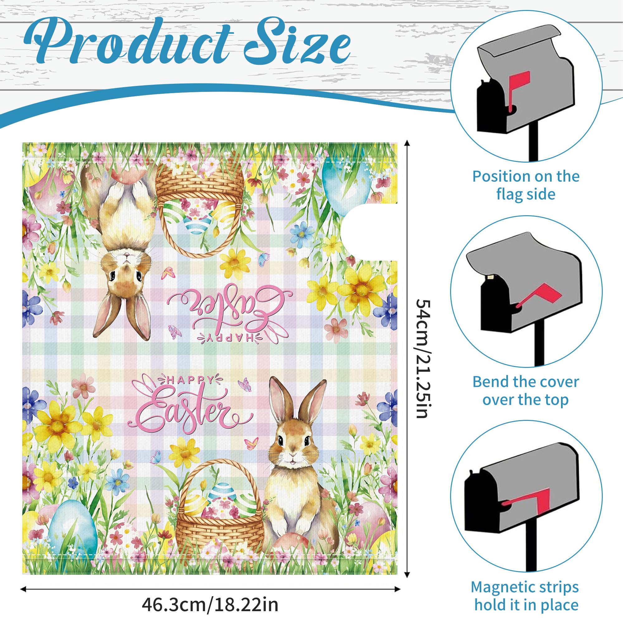Romart Easter mailbox cover with eggs and basket motif adds seasonal charm