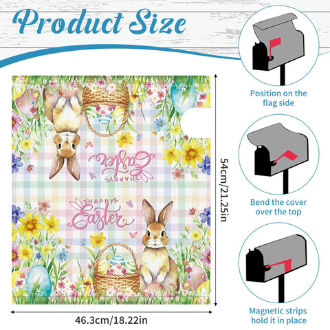 Romart Easter mailbox cover with eggs and basket motif adds seasonal charm