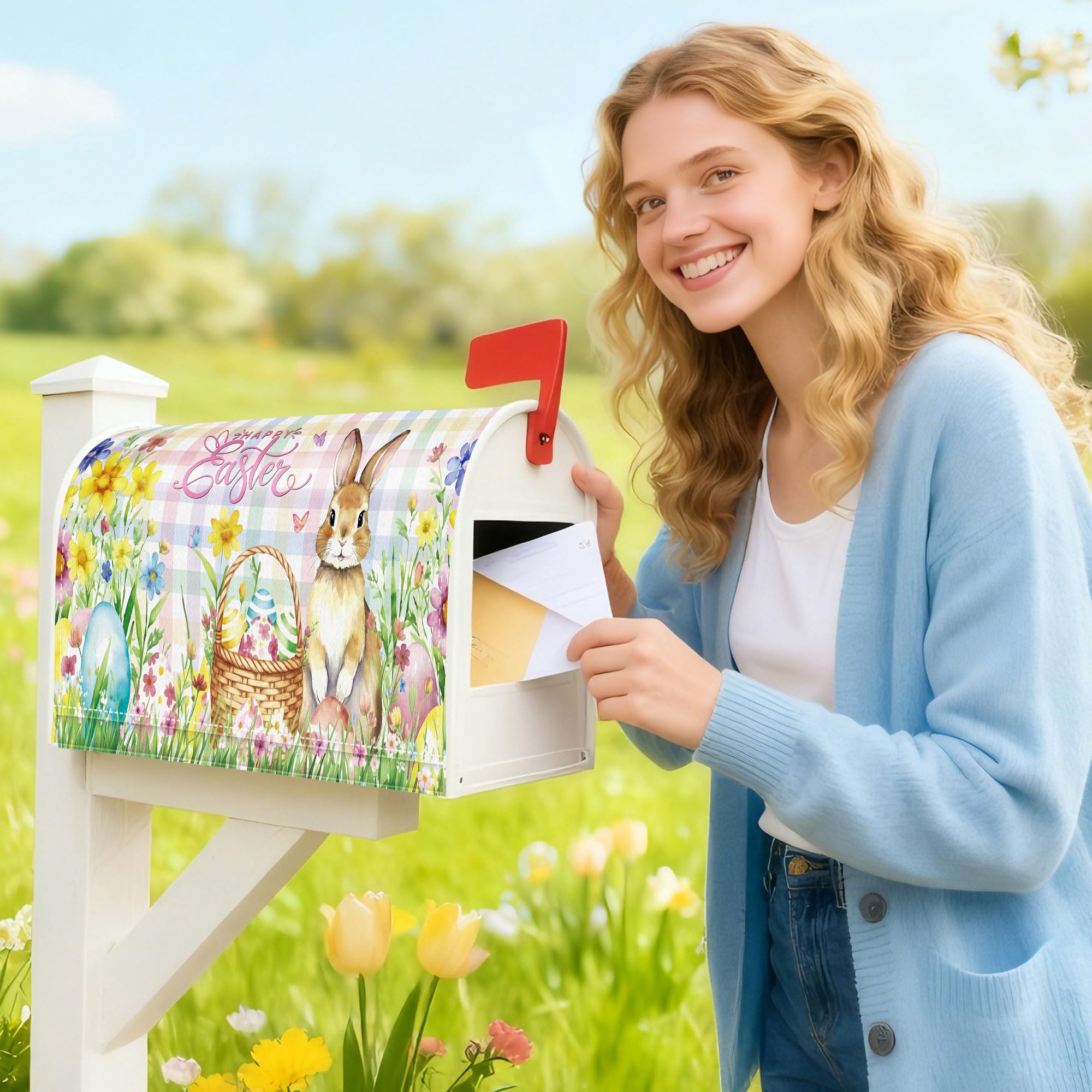 Romart Easter mailbox cover magnetic ends for tool-free installation