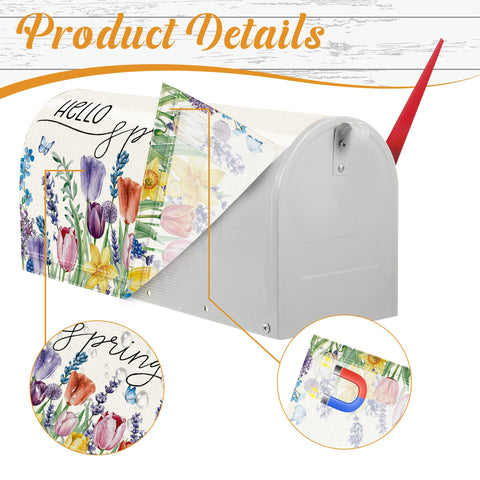 Romart spring mailbox wrap features butterflies for a welcoming garden vibe.