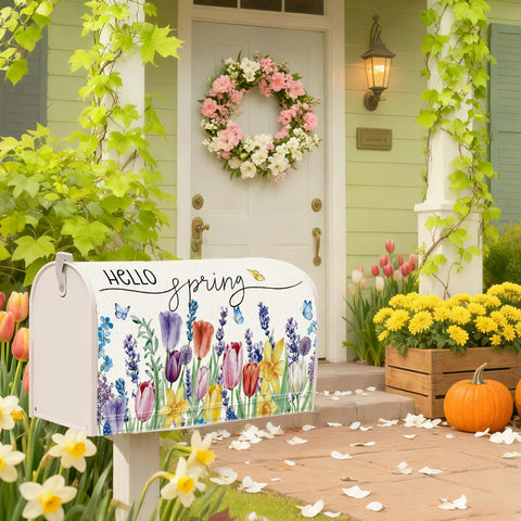 Romart porch decor wrap adds color and a festive touch.