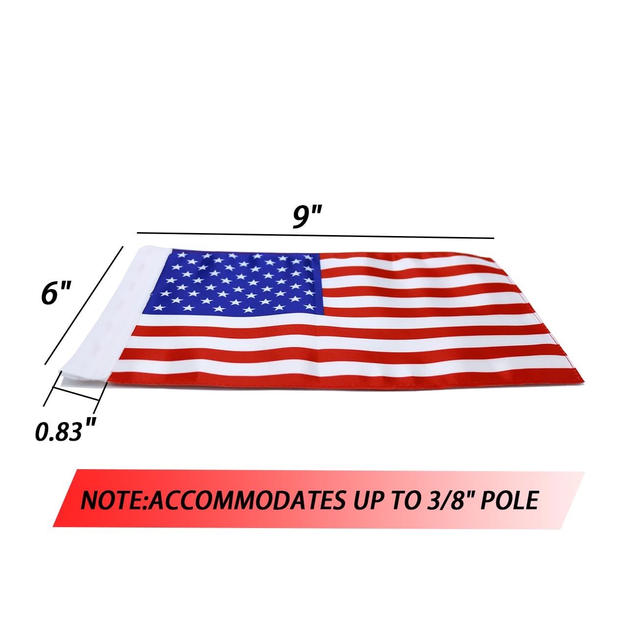 ROMASO flag with double-stitched seams enhances tear resistance.