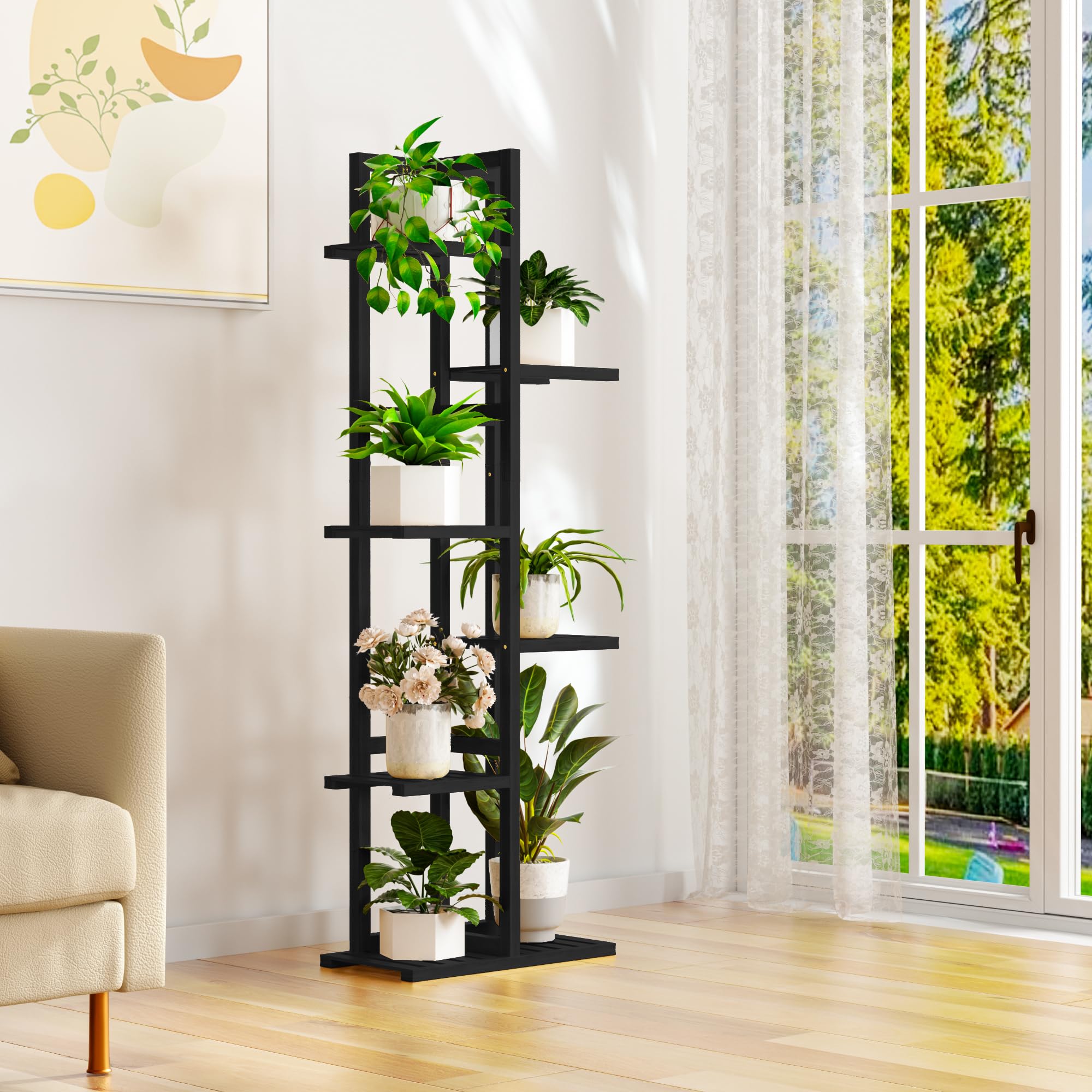 ROMGUAR CRAFT black finish complements natural bamboo texture.